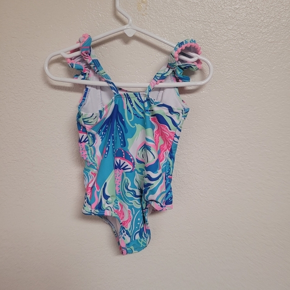 Tommy Bahama Jellyfish Print Ruffle One Piece Swimsuit - Picture 4 of 4